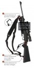 Rifle sling,neoprene, Z-aim Pro Stalker