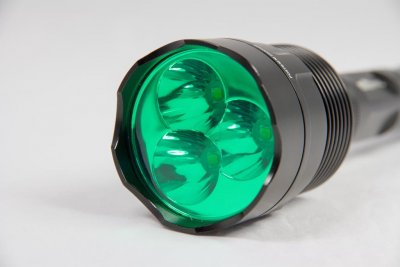 Grönt filter till TrustFire, 53mm, eftersökslampa, vakjakt, gröntfilter, ficklampa, eftersök, nattjakt, gröntglas till
