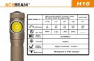 ACEBEAM H10 pannlampa, eftersökslampa, LED lampa pannlampa