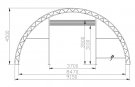 Rundhall, kraftig PVC duk, fackverkskonstruktion, varmgalvaniserat, maskinhall, lagerhall, tälthall, Z-aim
