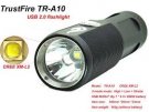 Trustfire A10, ficklampa, powerbank, eftersök, 12V laddning, mini usb, USB, jakt, vapenlampa