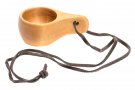 Wooden Mini Cup W/leather String for shots