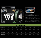Fishing Line Braided Monster W8 300m Multi-color