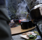 Sidobord till Bålpanna 60/70 cm.