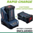 Batteridriven gräsklippare Worth 85V, självdrift, uppsamlare, dubblabatterier, hög effekt, snabbladdare, teleskopiskt handtag, L