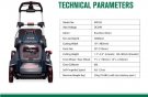 Batteridriven gräsklippare Worth 85V, självdrift, uppsamlare, dubblabatterier, hög effekt, snabbladdare, teleskopiskt handtag, L