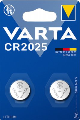 Varta Lithium knappcell CR2025 2-pack, batterier, jaktutrustning, kikarsikte, z-aim