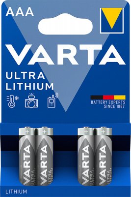 Varta Ultra Lithium AAA 4-pack, batterie, åtelkamera, viltkamera, batterisortiment, Z-aim