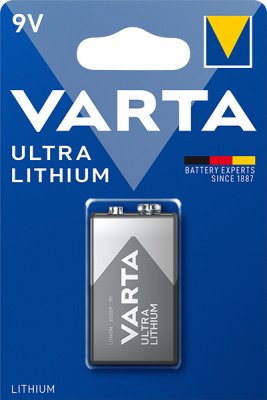 Varta Ultra Lithium 9V, batterisortiment, batterier, jaktutrustning, Z-aim