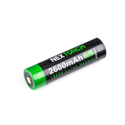 Nextorch laddningsbart batteri 18650, 2600 mAh, integread laddport