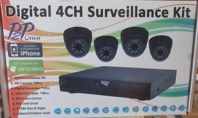 Digital 4ch övervaknings kit