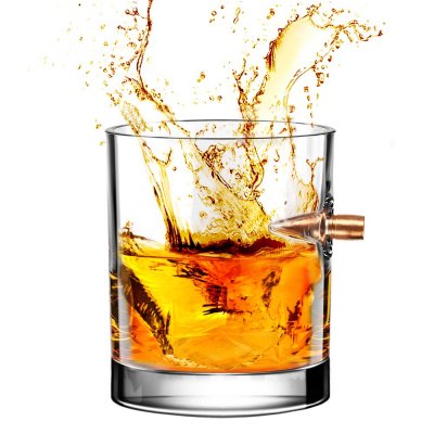 Whisky glas, cal 308, glas med kula, Z-aim BearShoot Whiskey, 270ml
