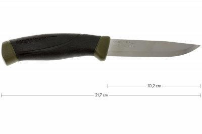 Mora Companion MG Army/Oliv, jaktkniv, allroundkniv, vardagskniv, fiskekniv, allemanskniv