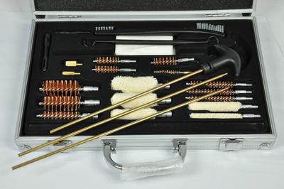 Pack of 24Pcs Universal Gun Cleaning Kit Rifle Shotgun Pistol Brush Mop Rod Set 
