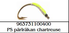 Winter Fly, PS Pearl Shrimp Chartreuse, hanger, ice fishing, fly, winter fishing equipment, ice fishing, Z-aim
