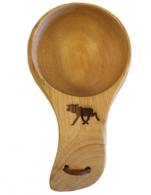 Träkåsa med älgmotiv 1.2dl