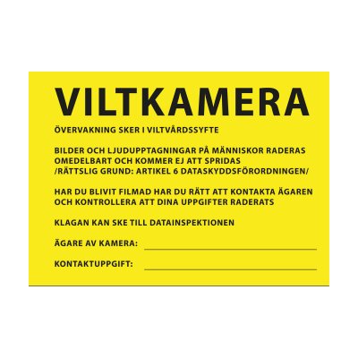 Warning sign Wild camera